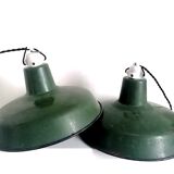 Pair of industrial suspensions in enamelled sheet metal