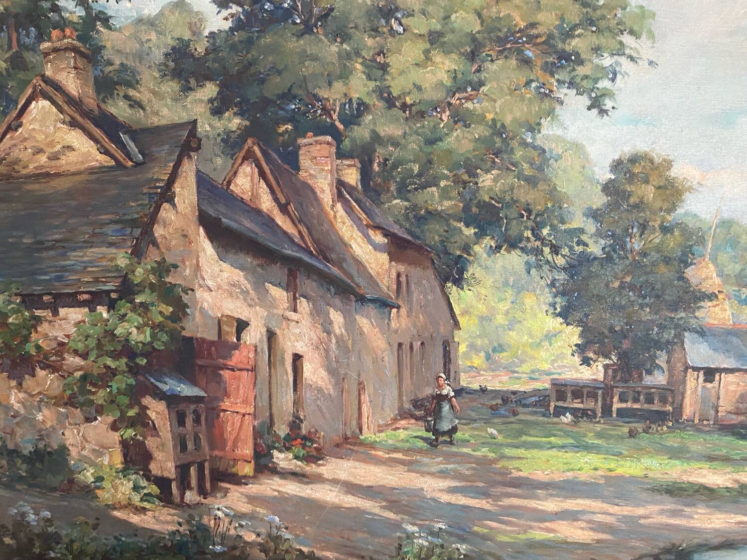 Farm landscape signed 19th-20th century