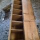Antique French workshop cabinet in pine with compartments.