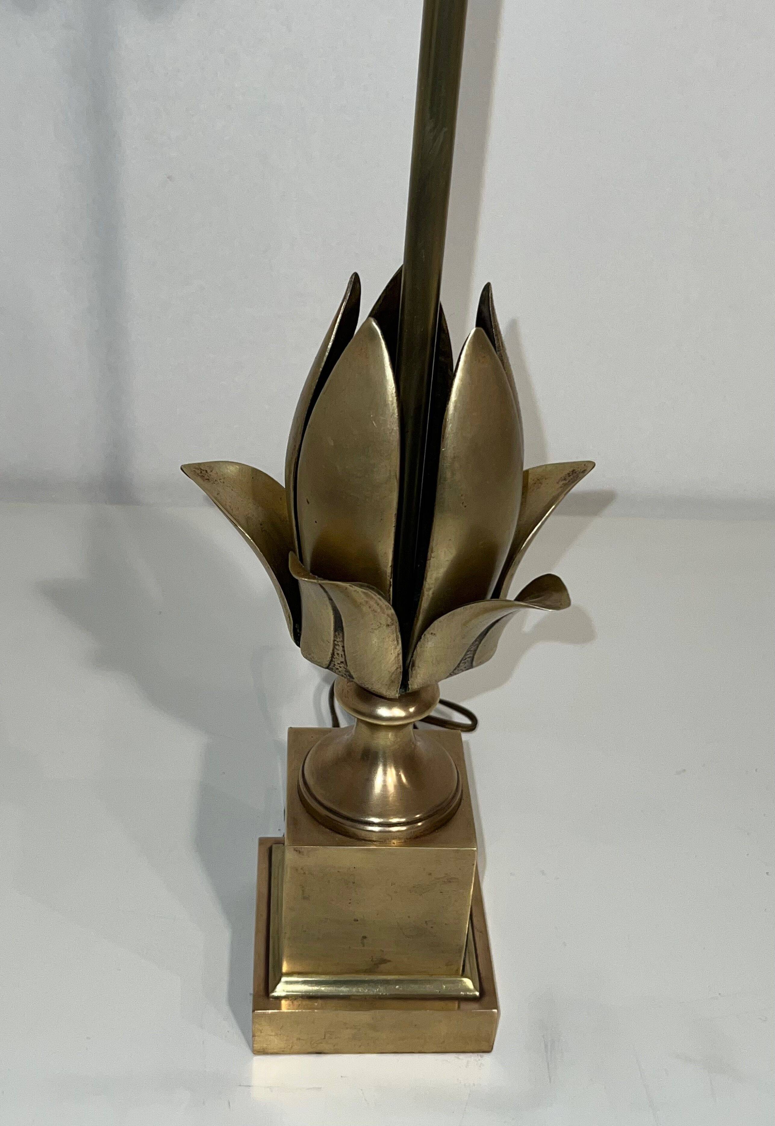 Brass flower lamp