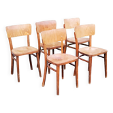 Set of 5 Thonet bistro chairs