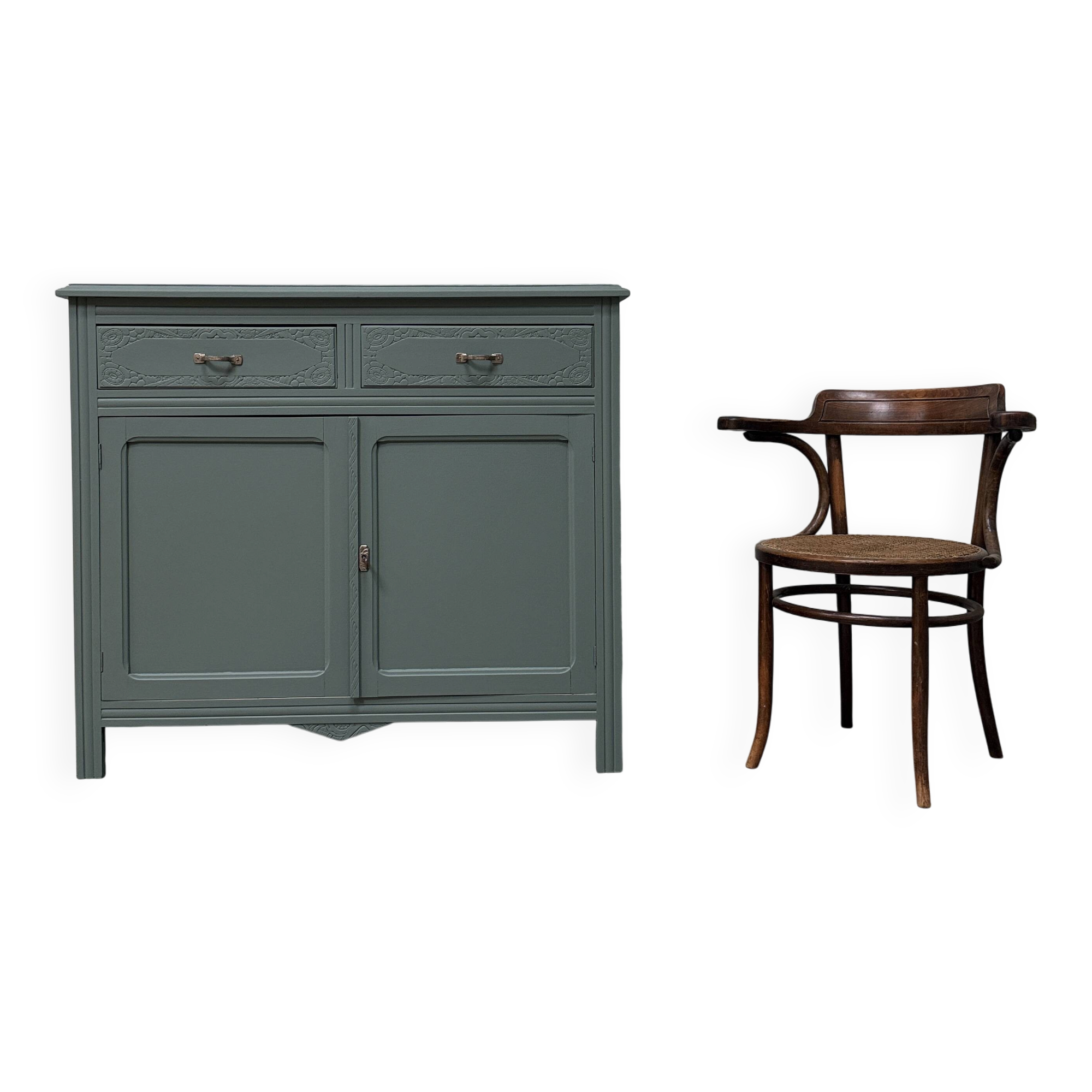 Buffet art déco vert (rénové)