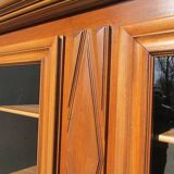 Louis XIII style walnut display cabinet bookcase
