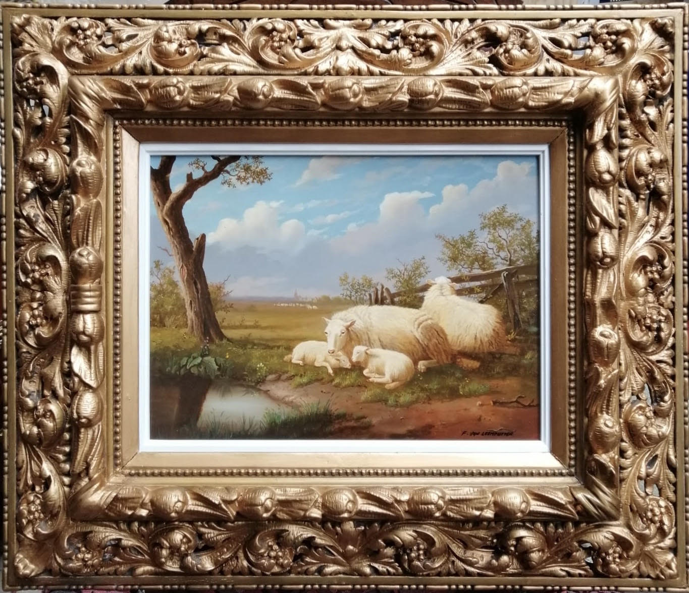 Tableau "Moutons au Pâturage"