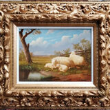 Tableau "Moutons au Pâturage"