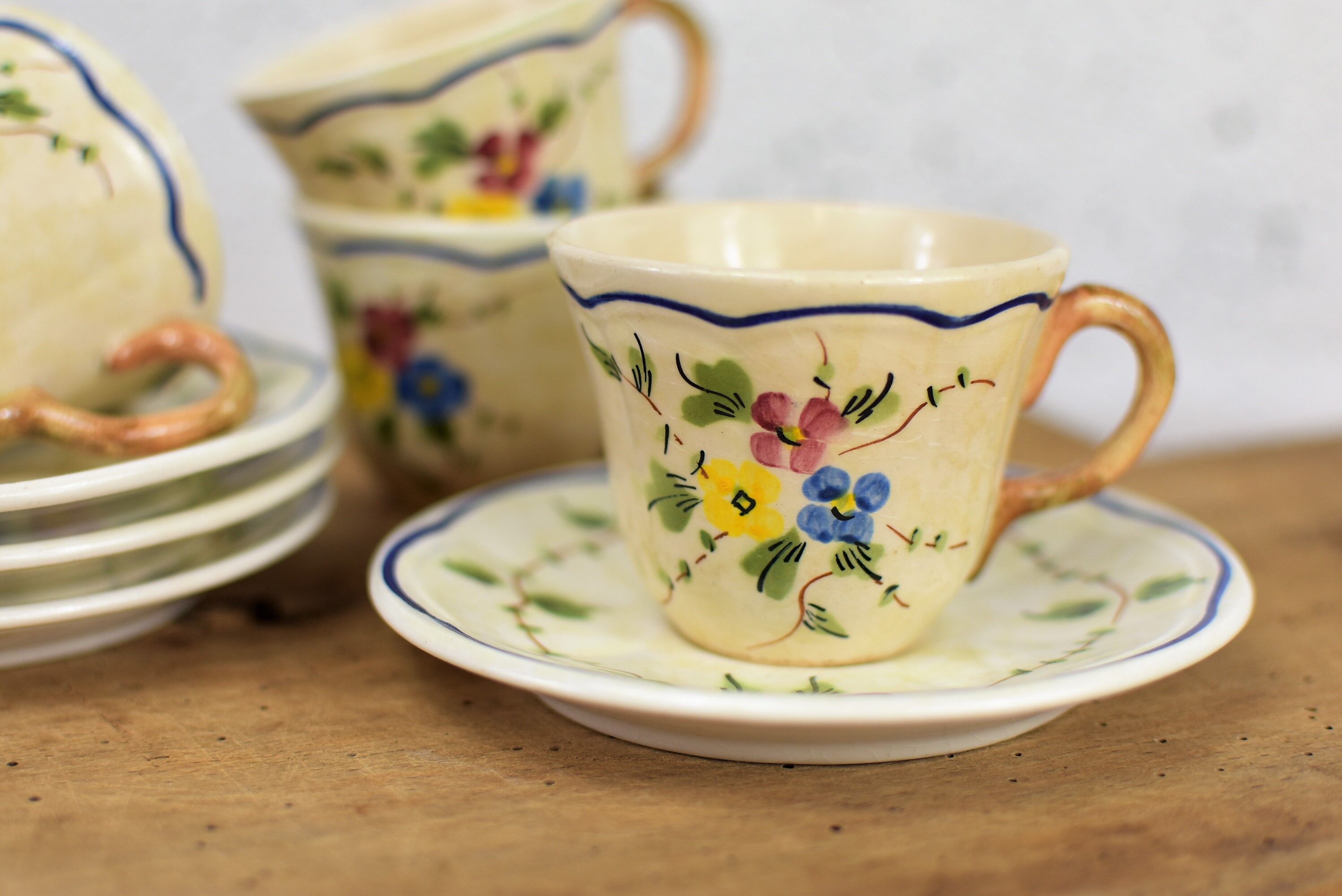 set of 4 coffee cup "longhamp Limoge"