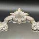 Wall mirror – sculpted silver frame, with a golden reflection and a touch of green –