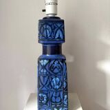 Royal Copenhagen Fajance Baca Blue Table Lamp, Nils Thorsson Mid-Century