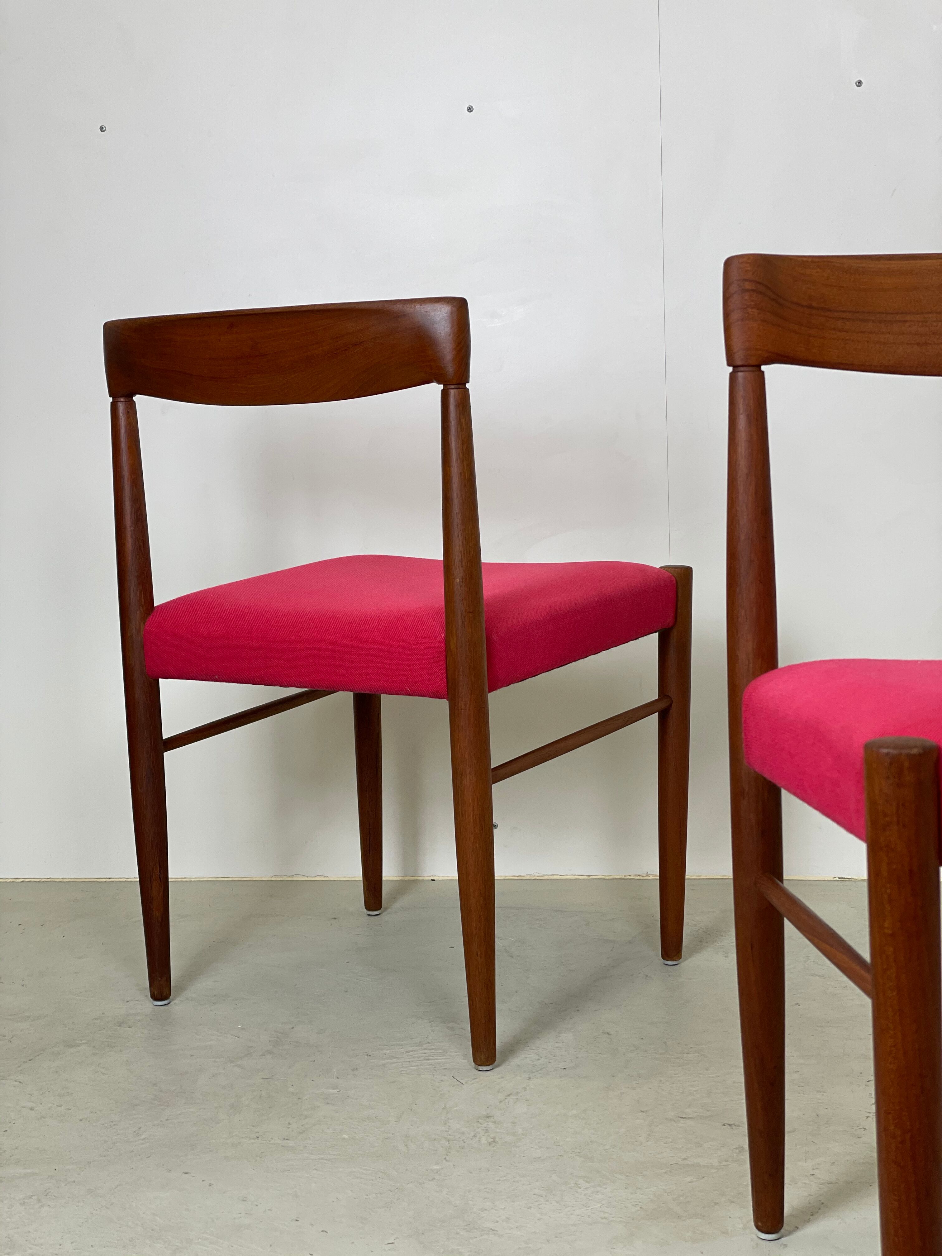 3 teak dining chairs by H. W. Klein for Bramin, 1960s