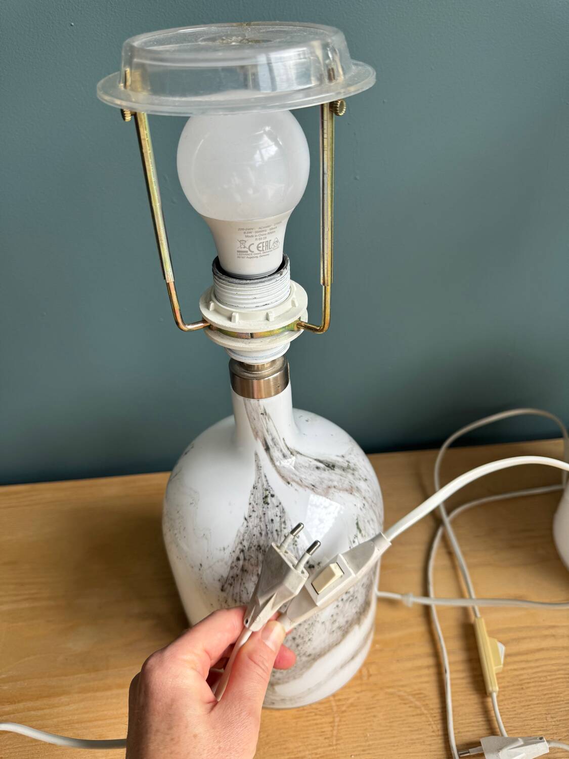 Lampe de table danoise vintage "Symmetric" par Michael Bang pour Holmegaard