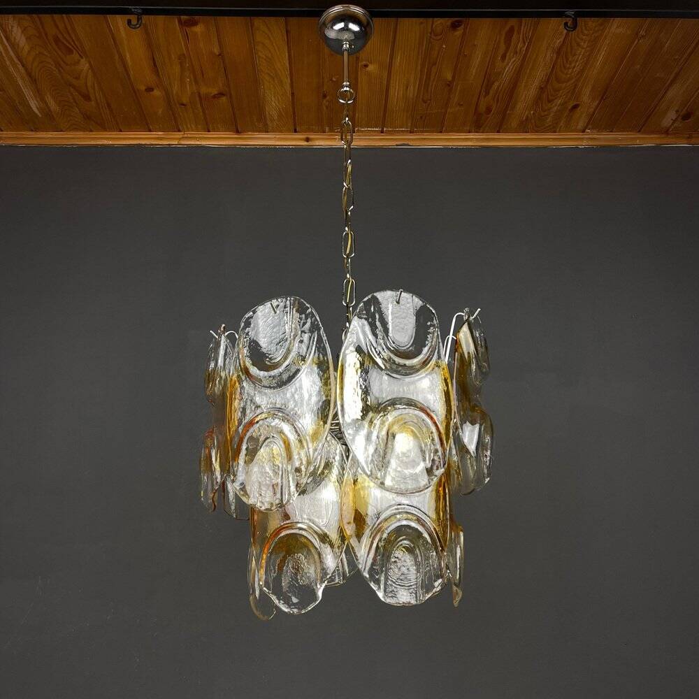 Murano glass chandelier by Mazzega, Italy, 1960s