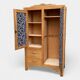 Parisian art deco hotel wardrobe in solid raw oak 1930