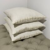 Kilim style cushion with hand embroidery