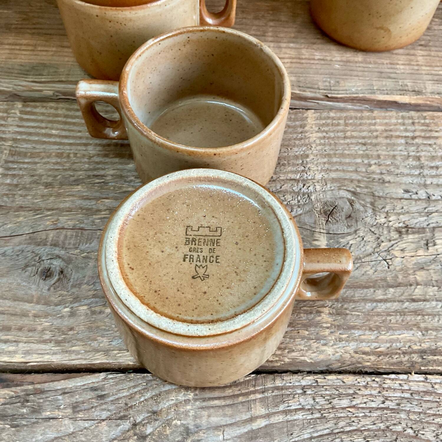 6 tasses en grès de Brenne France