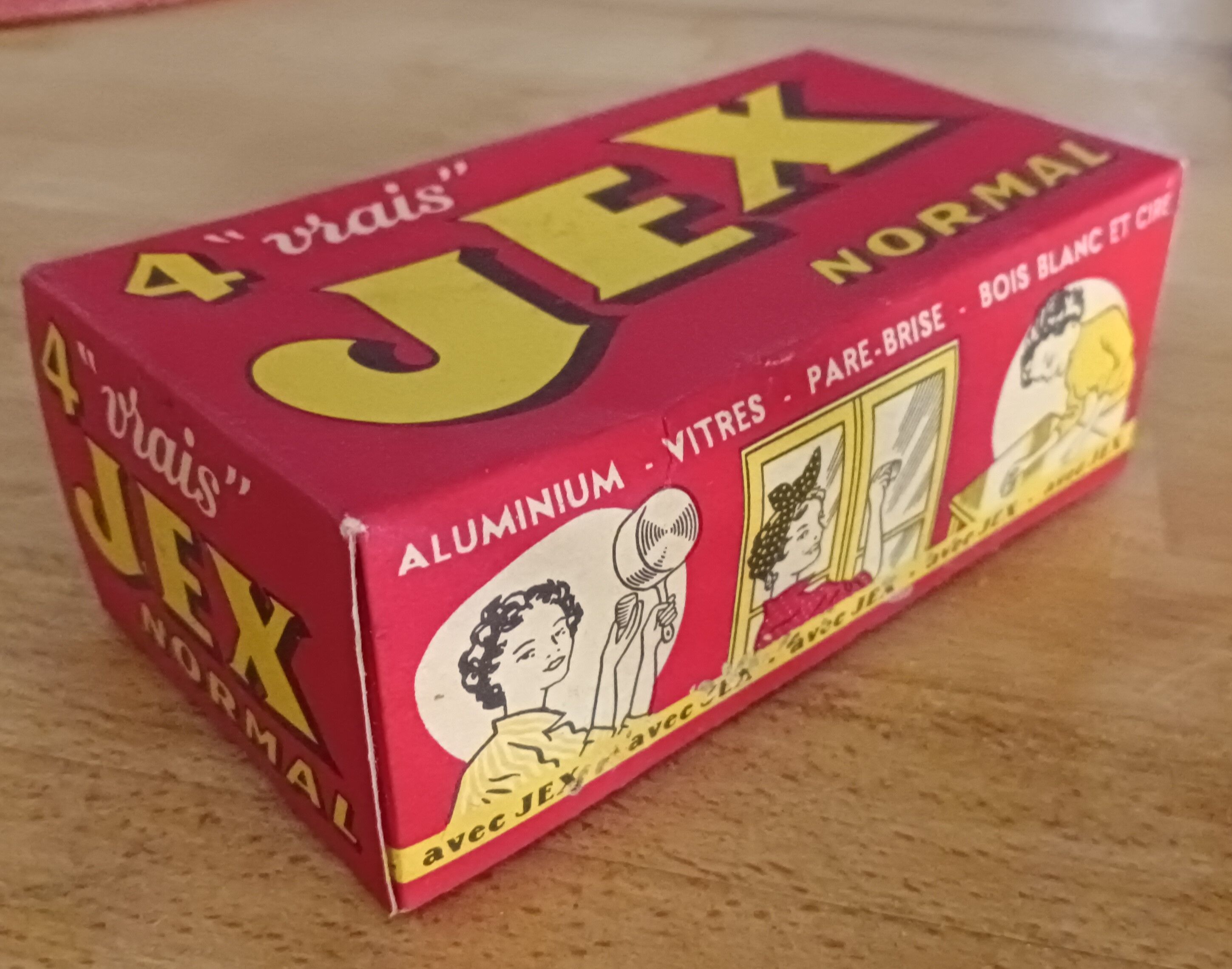 Cardboard advertising box " jex " 1950