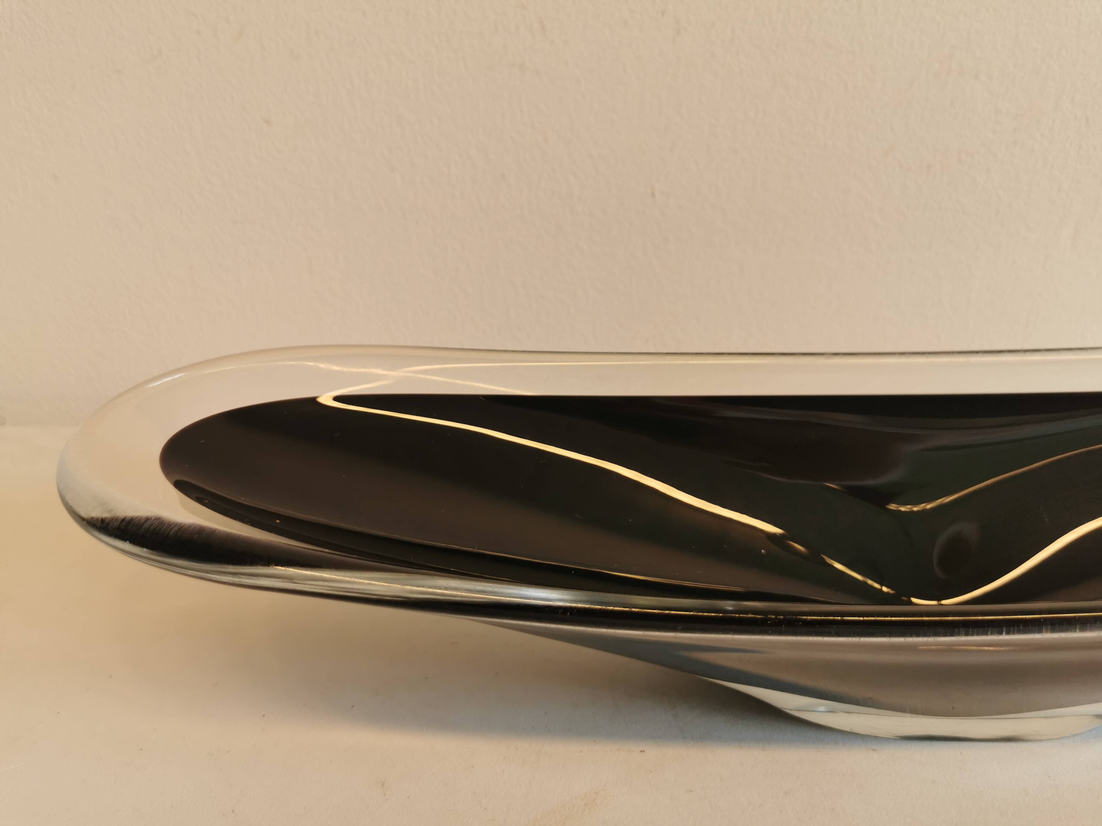 Danish Fruit bowl from the 70s, made of multi-colored glass