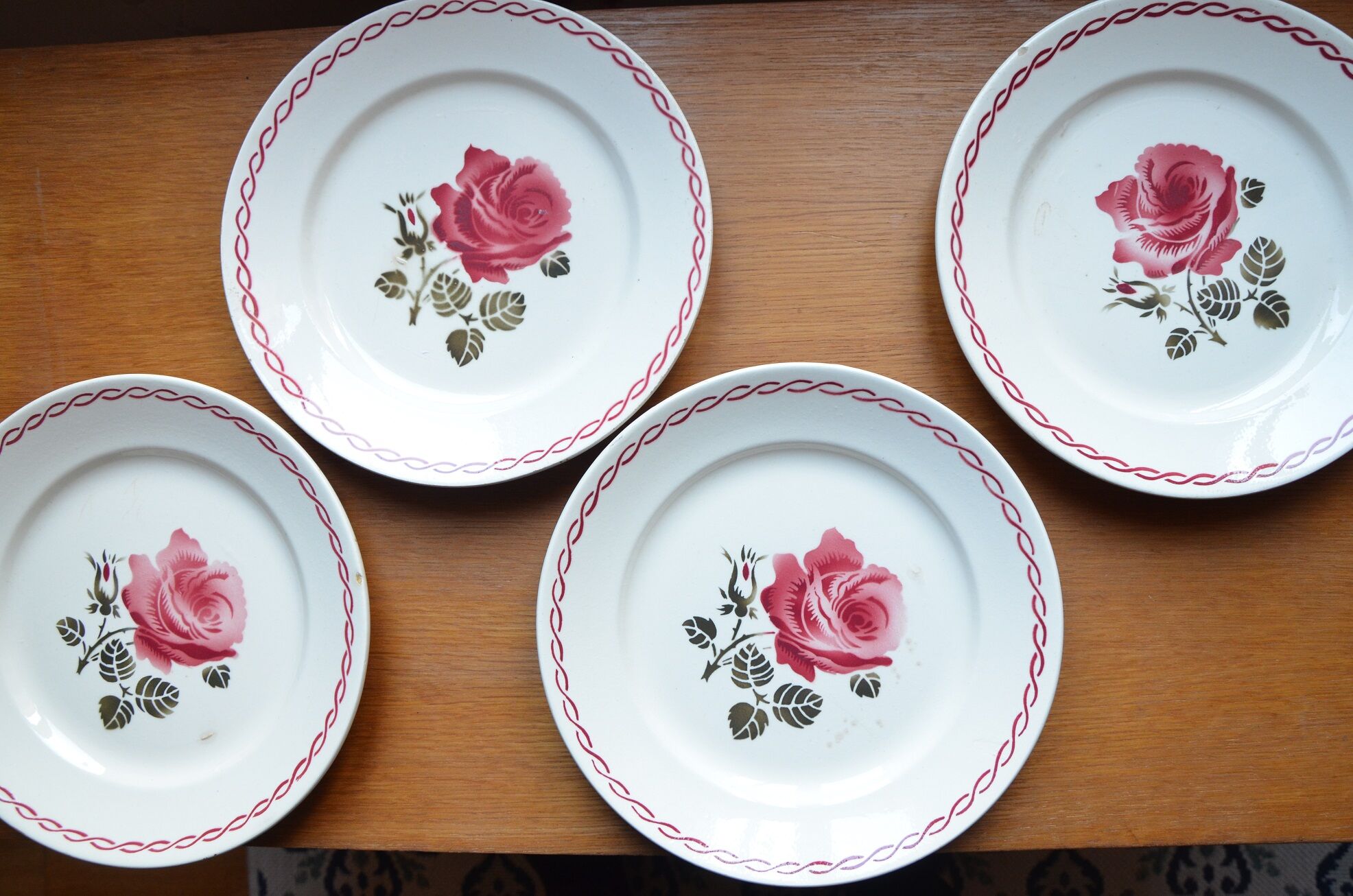 Lot of 4 plates Badonviller, Germaine