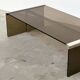 Smoked Glass Coffee Table Radice & Galotti with Chrome Details, Italy, 1970s