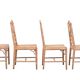 Set of 4 Chinese Chippendale Chairs Chic Regency Style Seating Woven Cane