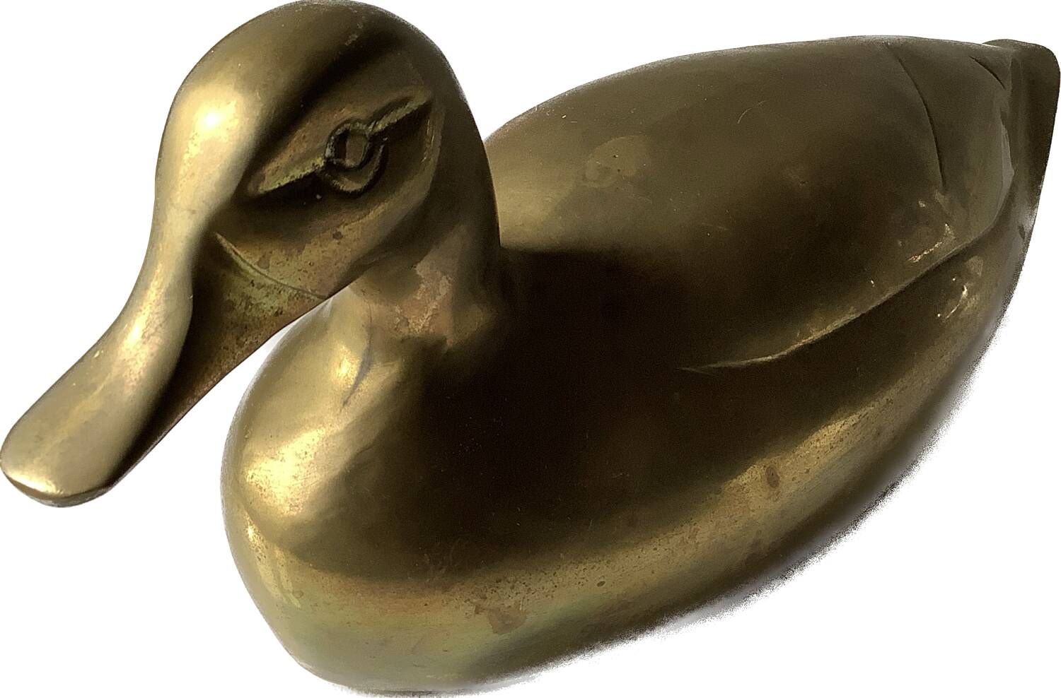 Large brass duck