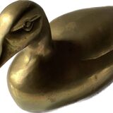 Large brass duck
