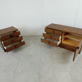 Set of brutalist cabinets, 1970s