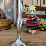 Polished metal vintage Damart soliflore – 20th-century modernist design