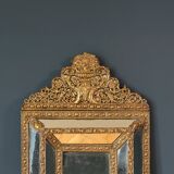 Napoleon III brass mirror 46x73cm