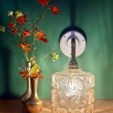 Vintage amber glass globe wall light