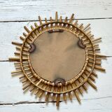 Authentic vintage bamboo mirror