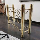 Vintage brass wine rack, 1970