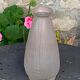 Hyacinth vase in frosted glass art deco foliage pattern