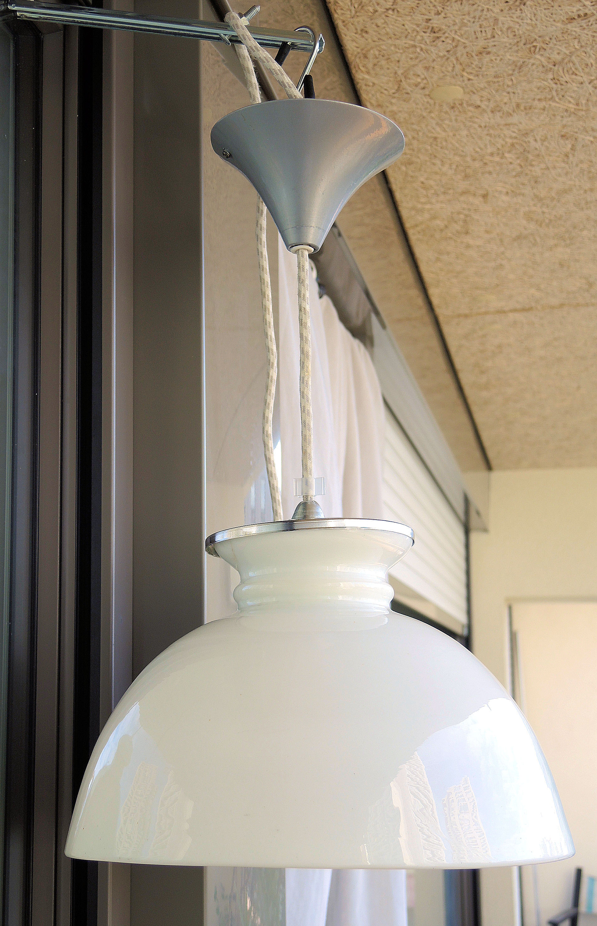 Hanging lamp opaline white 30