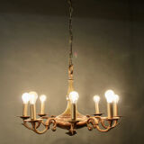 Two-Tone Bronze Chandelier with 8 Arms of Light