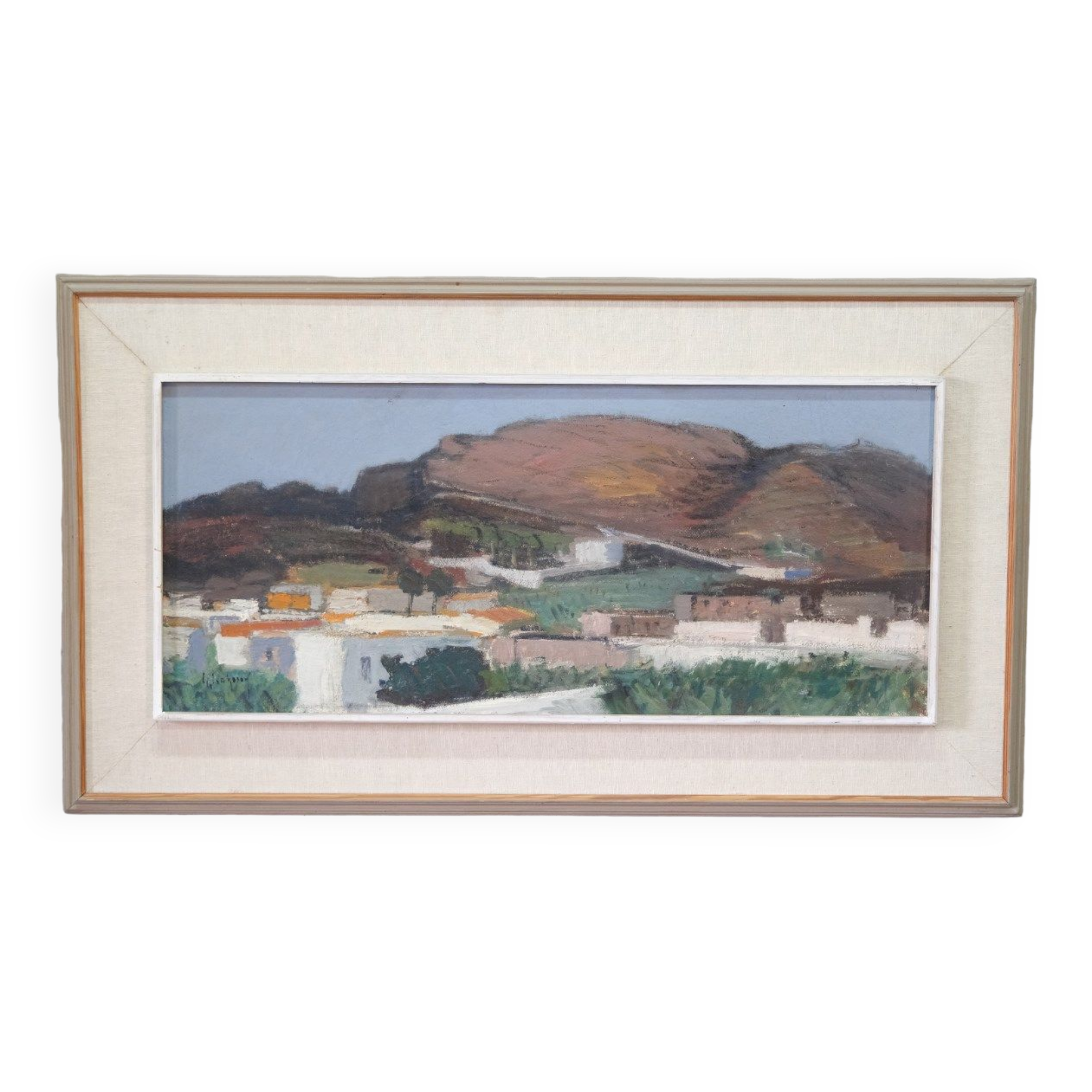 Gideon Isaksson, Scandinavian Modern Painting, 1960s, Oil on Panel, Framed