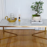 Brass marble coffee table from the 60's in the neoclassical style