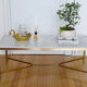 Brass marble coffee table from the 60's in the neoclassical style