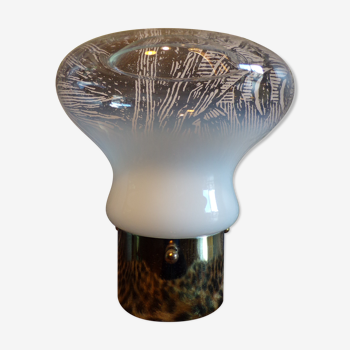 Lampe champignon italienne en verre