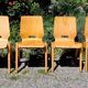 Set of 6 stackable Scandinavian wooden bistro chairs