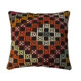 VINTAGE TURKISH KILIM CUSHION COVER , 45 X 45 CM