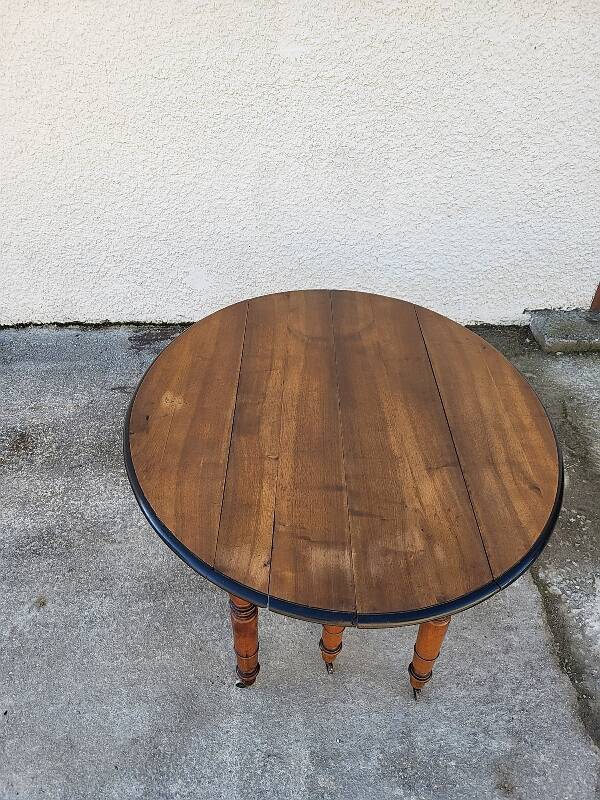 table 6 pieds louis philippe en noyer du xix ème siecle 320.50 cm de long