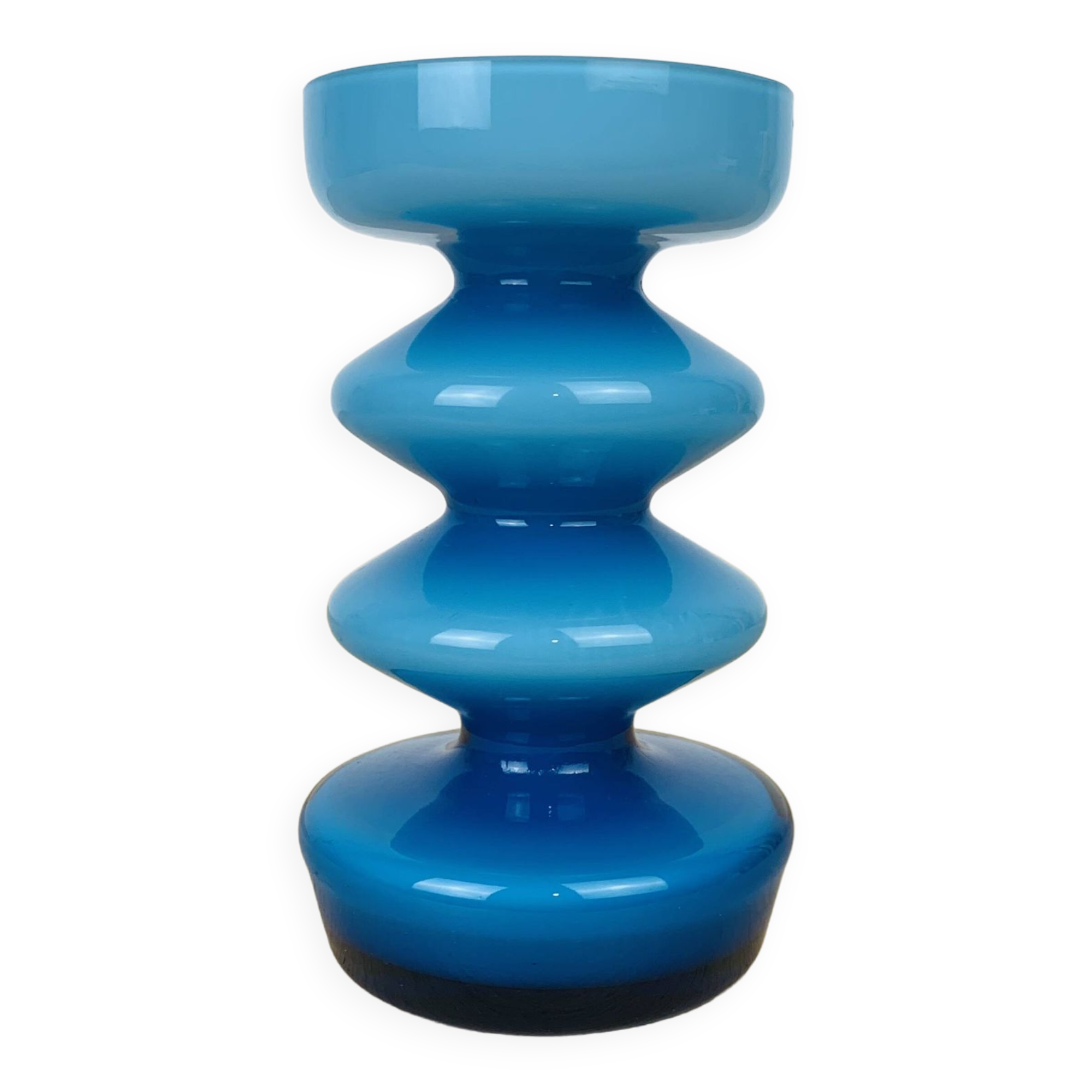 Scandinavian scroll vase, riihimaki tamara aladin glass