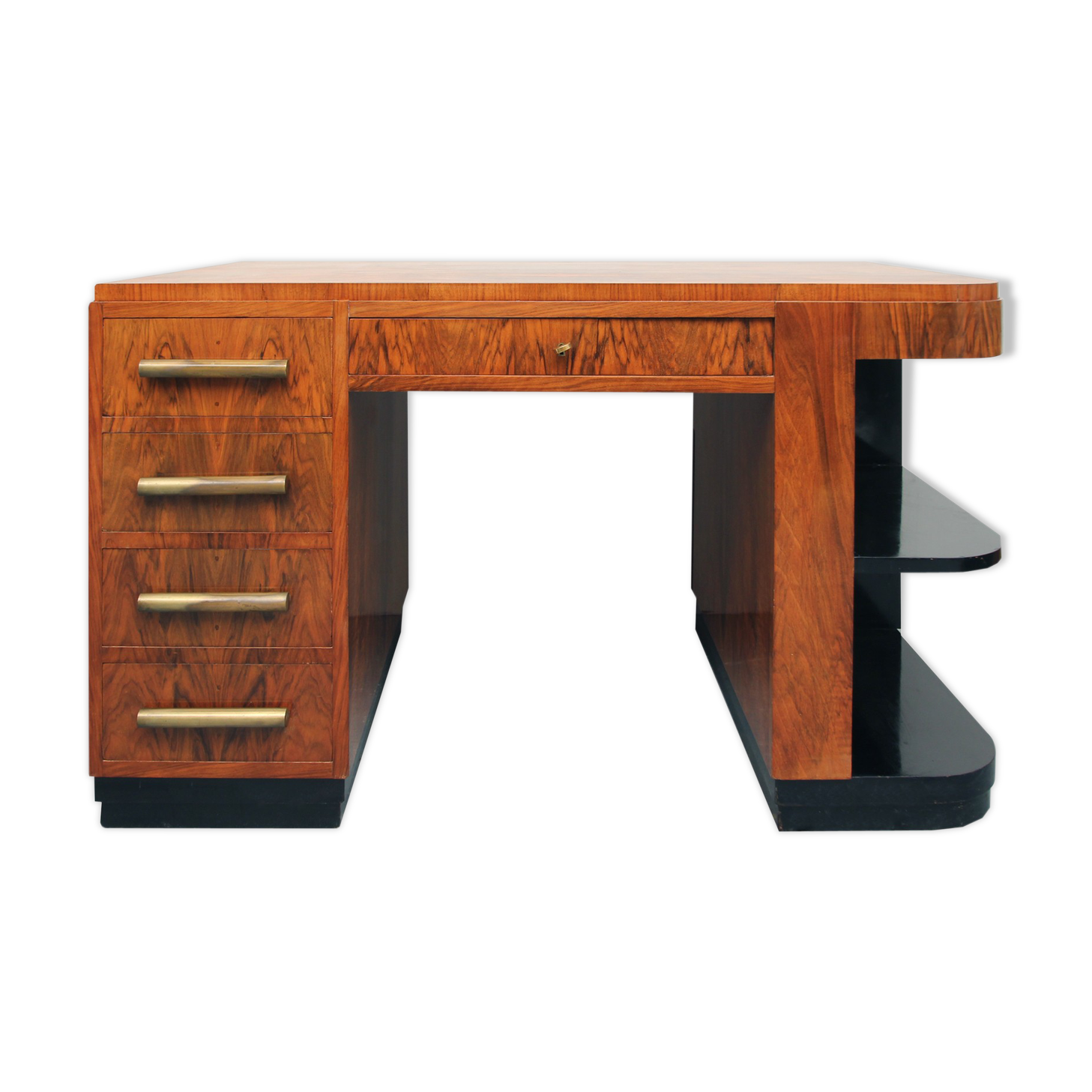 1930s Art Deco Desk caucasian walnut