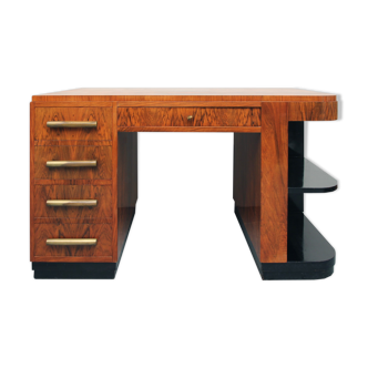 Bureau Art Déco en noyer 1930
