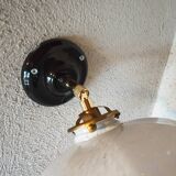 Vintage Clichy glass wall light
