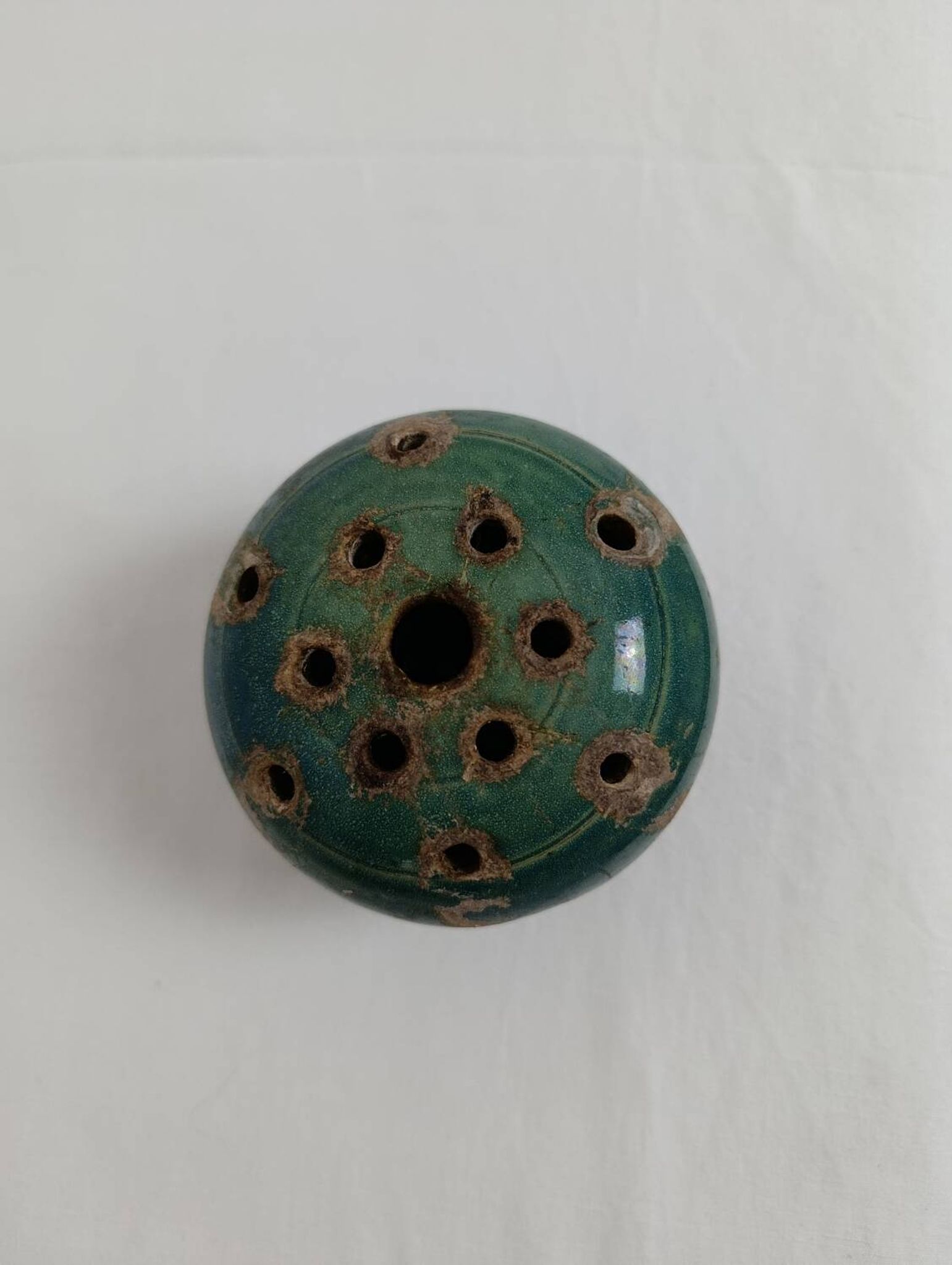 Vase pique fleurs en grès émaillé artisanale