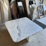 100% calacatta marble square table