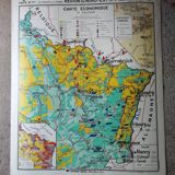 Ancienne carte scolaire : France, Nord-est, Hatier Kaeppelin.