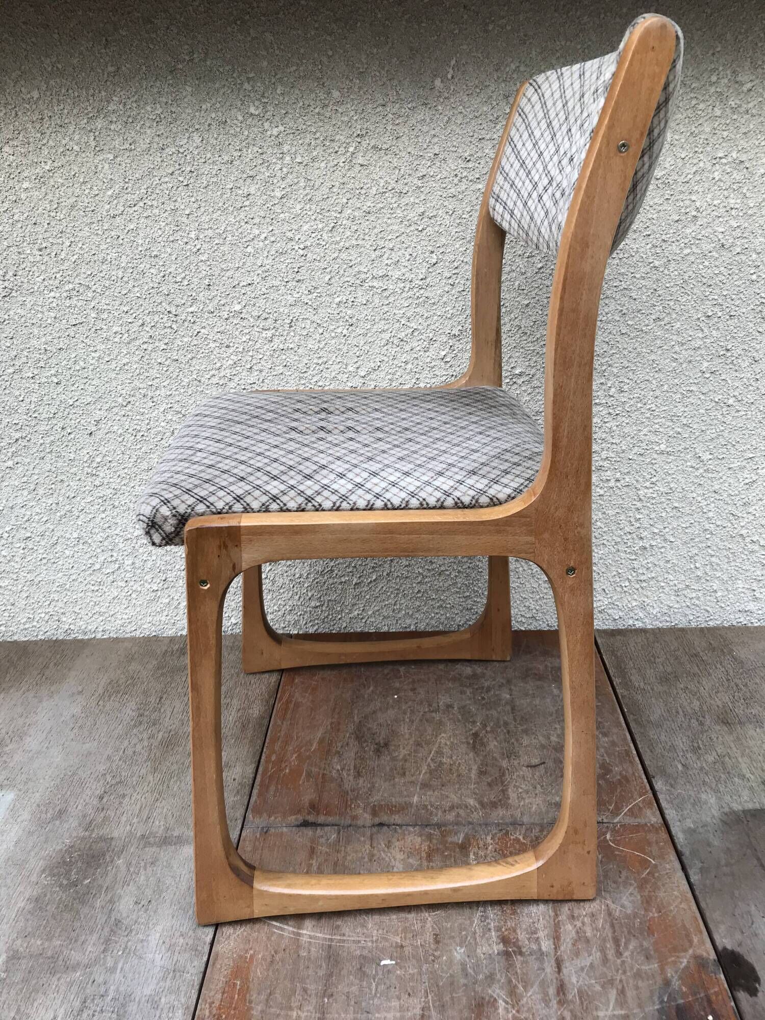 Set of 6 old Baumann chairs sled