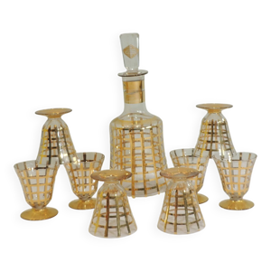 Carafe et verres en cristal - vannes